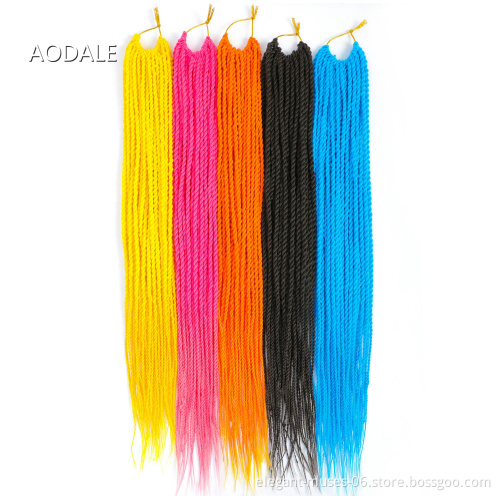 Crochet Braids Hair Synthetic 2s Box Braiding X pression Braiding Hair 24inch Ombre Root Brown Bug Black Crochet Hair